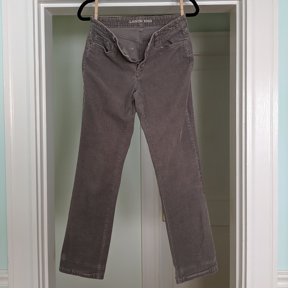 Lands End Gray Corduroy Pants